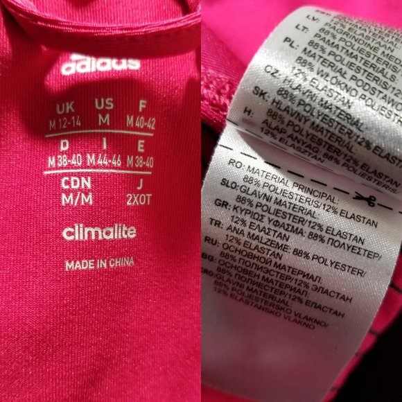 Adidas Climalite Hot Pink Full Zip Track Jacket - Picture 4 of 4